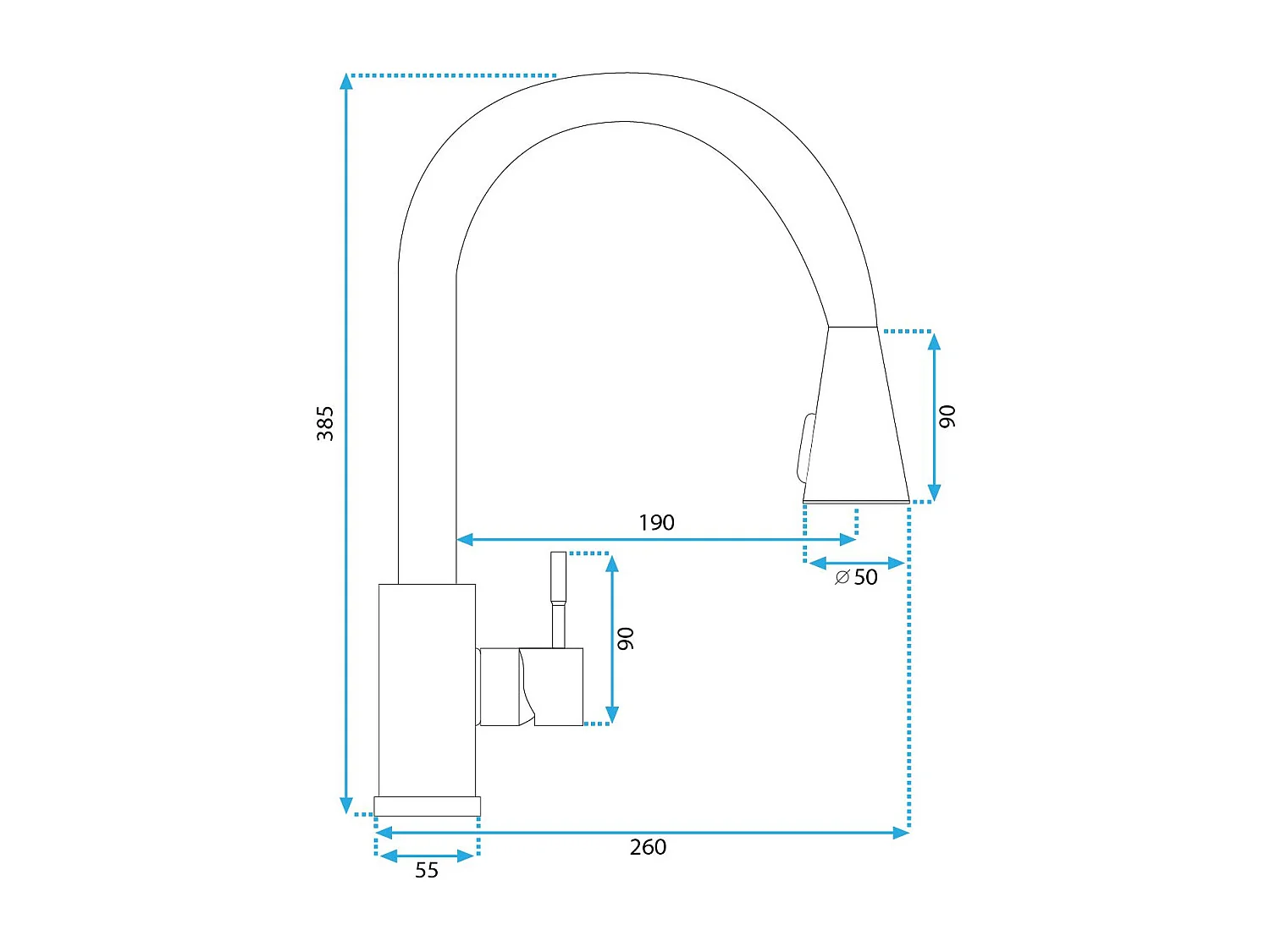 Robinet De Cuisine Rea Js-Ss008Bg Cross Brush Gold