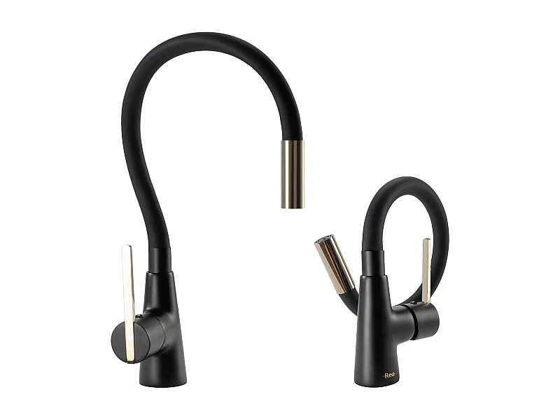 Küchearmatur Rea Bateria Kuchenna Icon Black/Gold