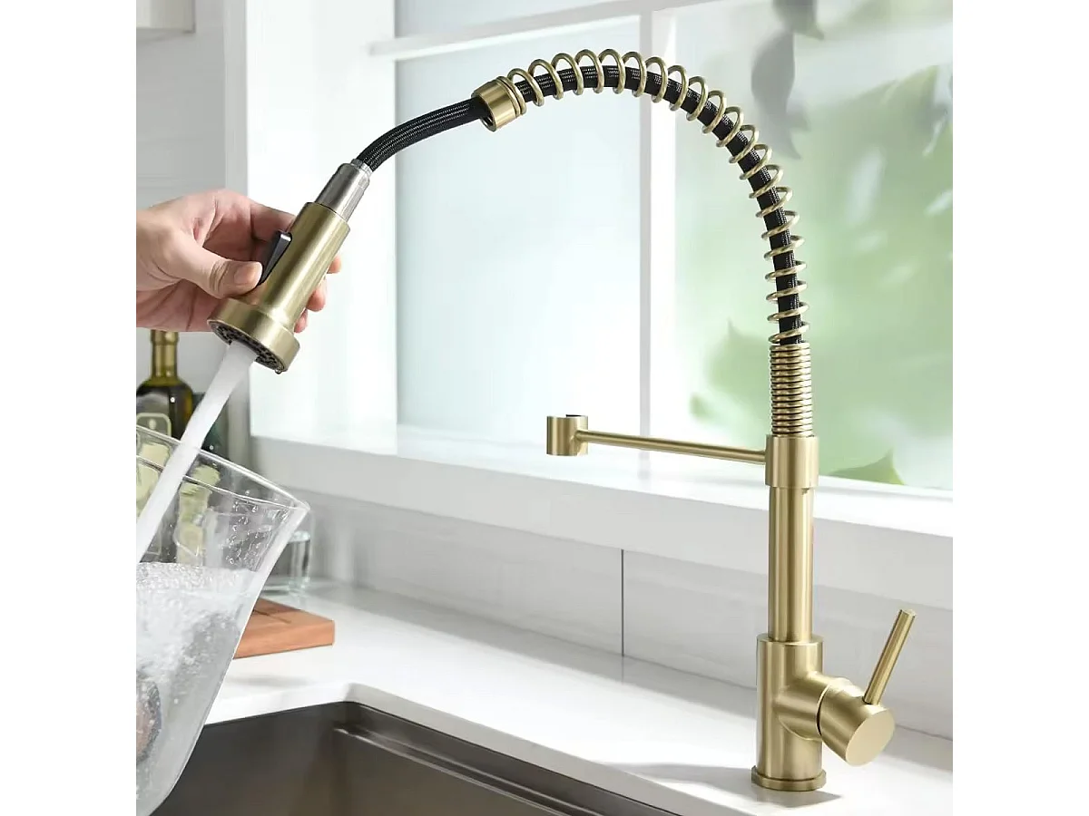 Torneira De Cozinha Rea Colin Brush Gold