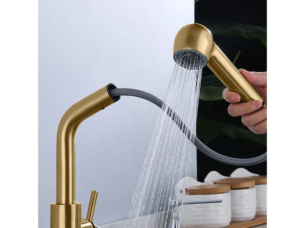 Robinet De Cuisine Rea Troy Brush Gold