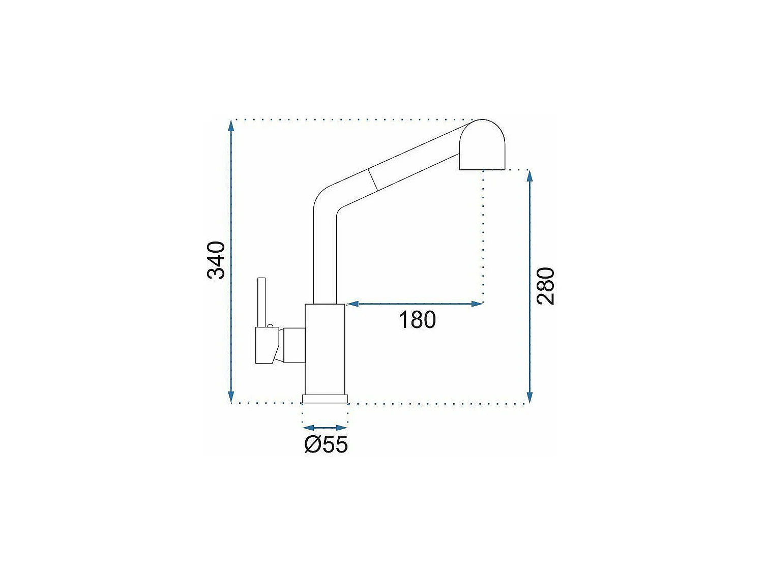 Robinet De Cuisine Rea Troy Brush Gold