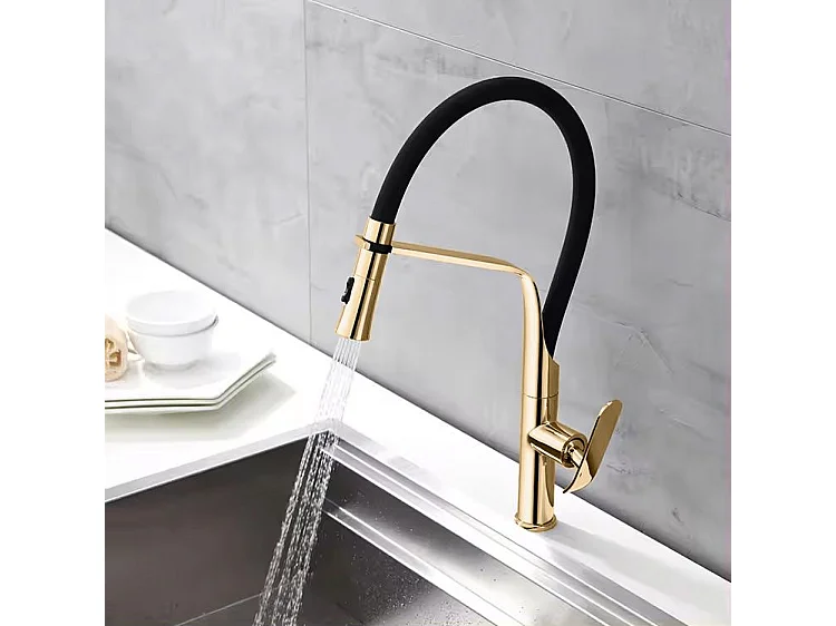 Grifo Para Cocina Rea Castor Black/Gold