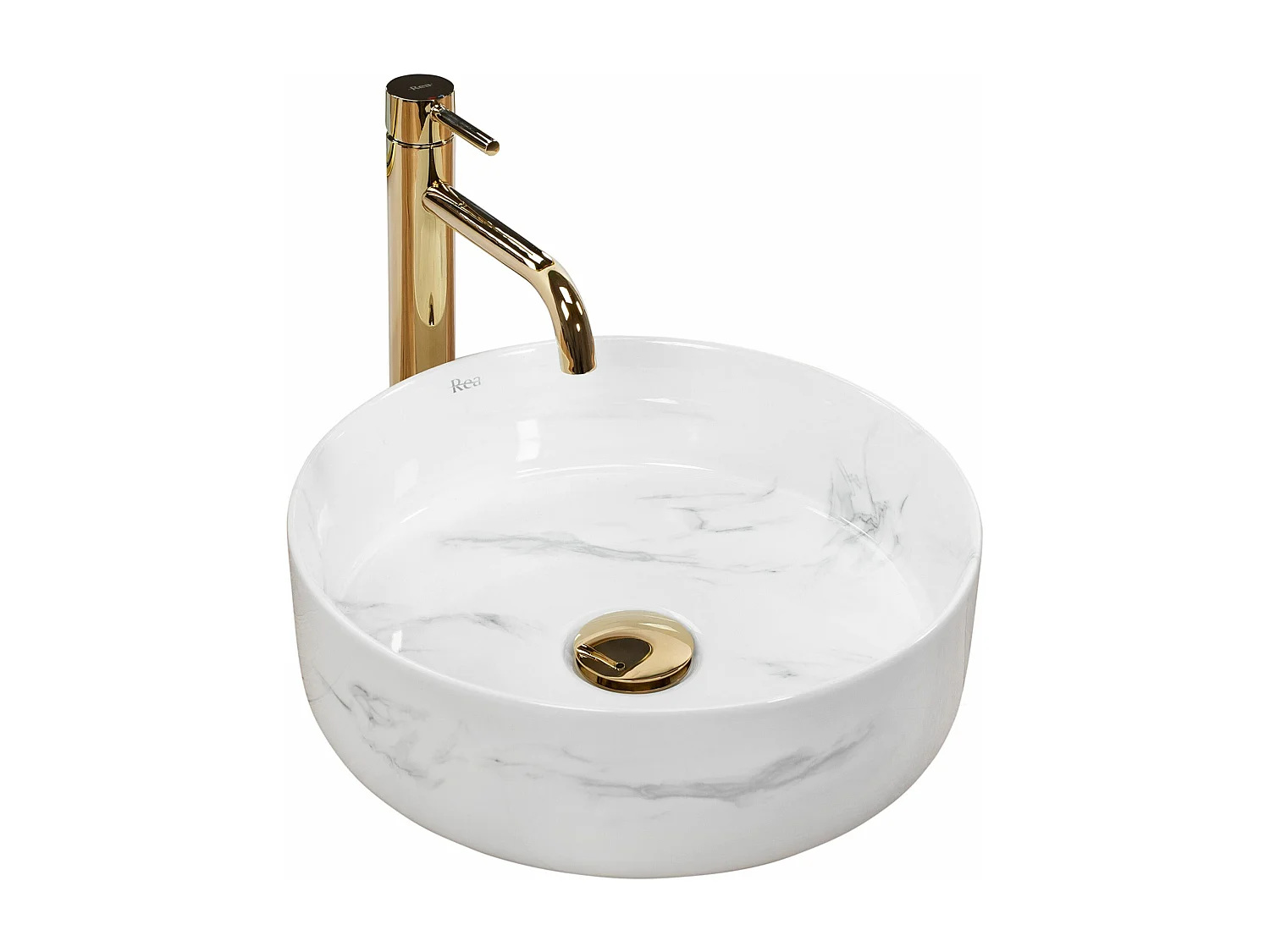 Lavatório De Apoio Rea Sami Nature Marble White