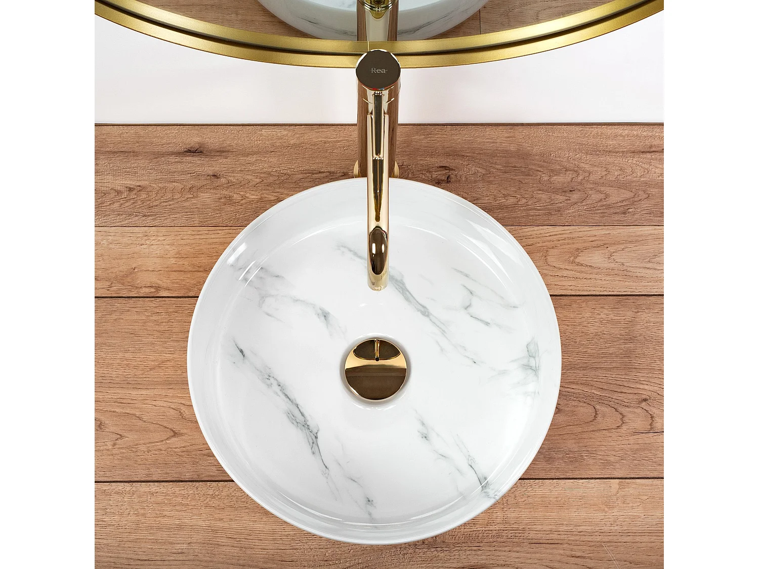 Lavatório De Apoio Rea Sami Nature Marble White