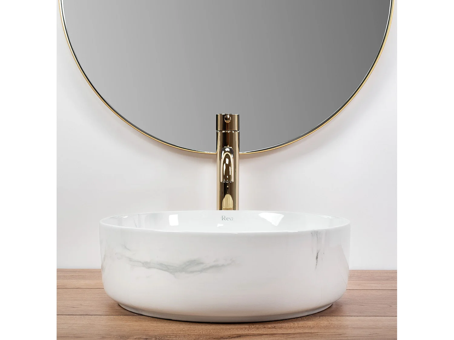 Lavatório De Apoio Rea Sami Nature Marble White