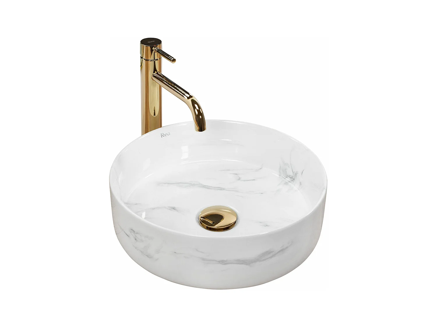 Opzetwastafel Rea Sami Nature Marble White