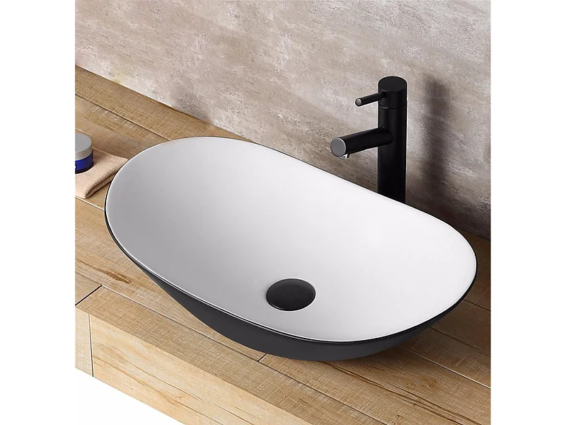 Aufsatzwaschbecken Rea Royal White Black