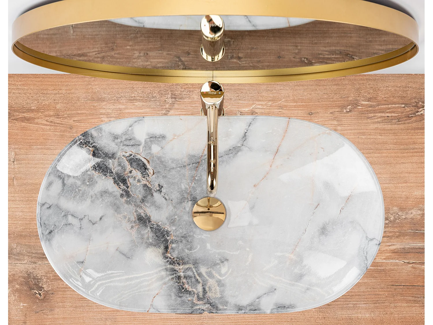 Vasque À Poser Rea Royal Granit Shiny White