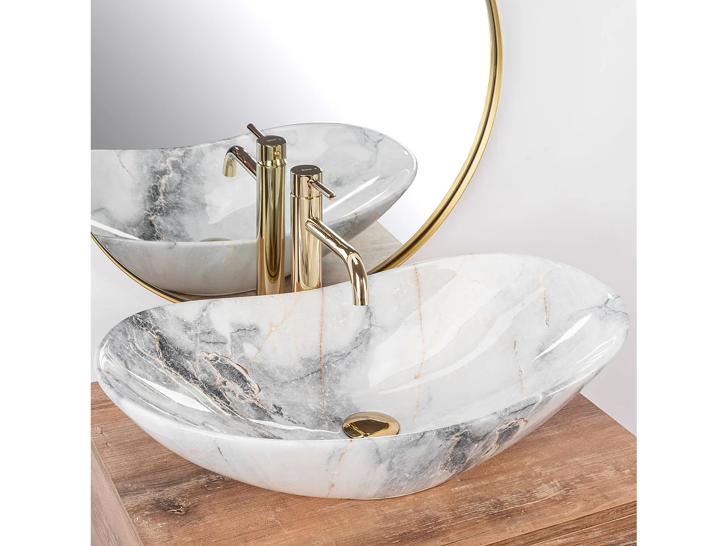 Vasque À Poser Rea Royal Granit Shiny White