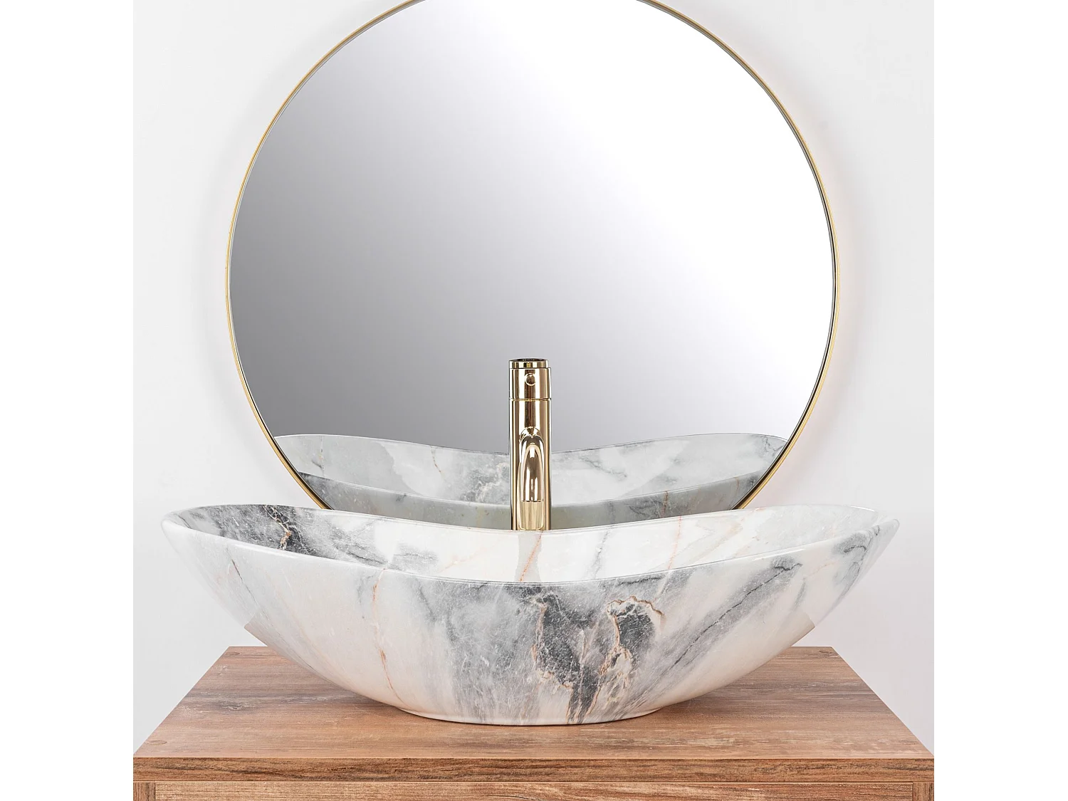 Vasque À Poser Rea Royal Granit Shiny White