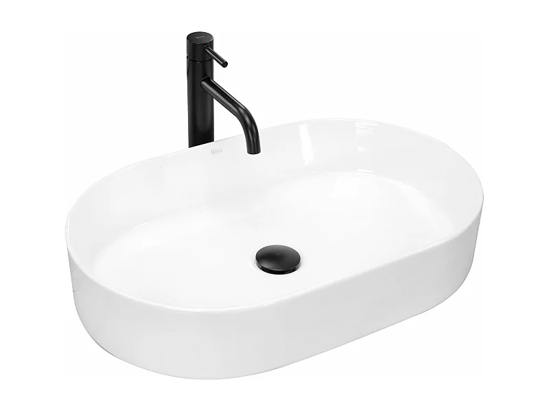 Lavabo Da Appoggio Rea Nadia 60 White