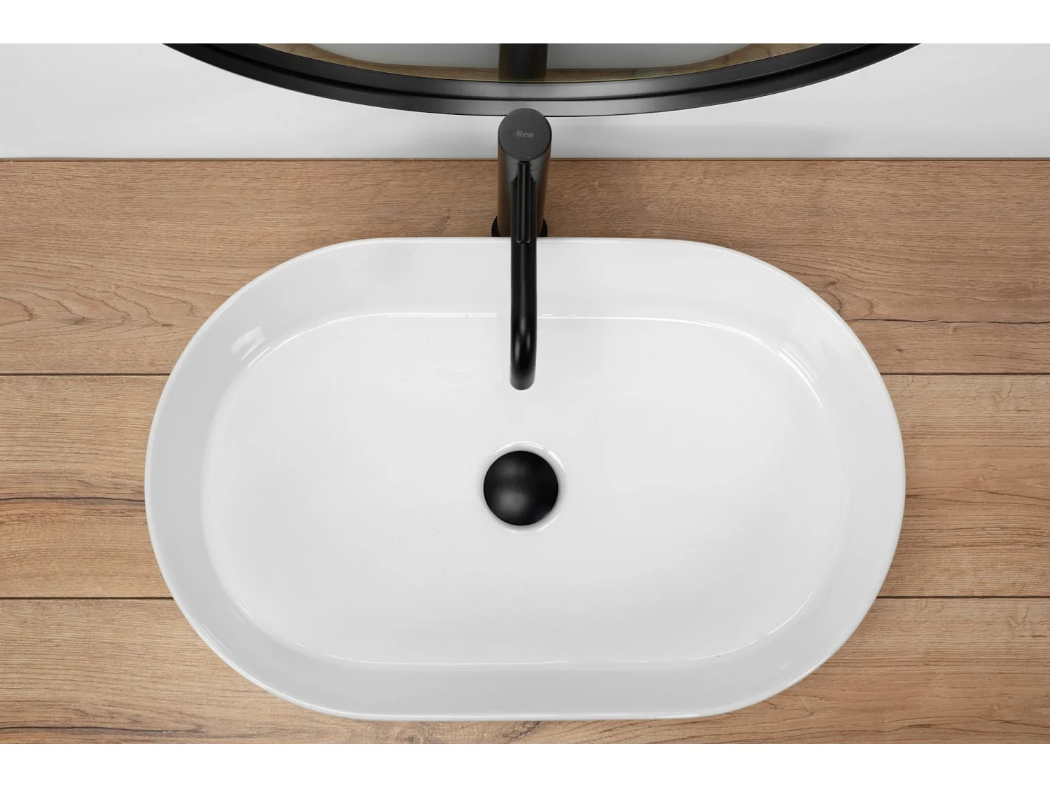 Lavabo Da Appoggio Rea Nadia 60 White