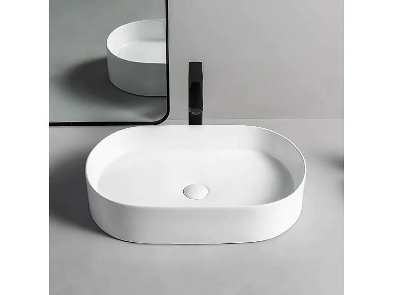Lavabo Da Appoggio Rea Nadia 60 White