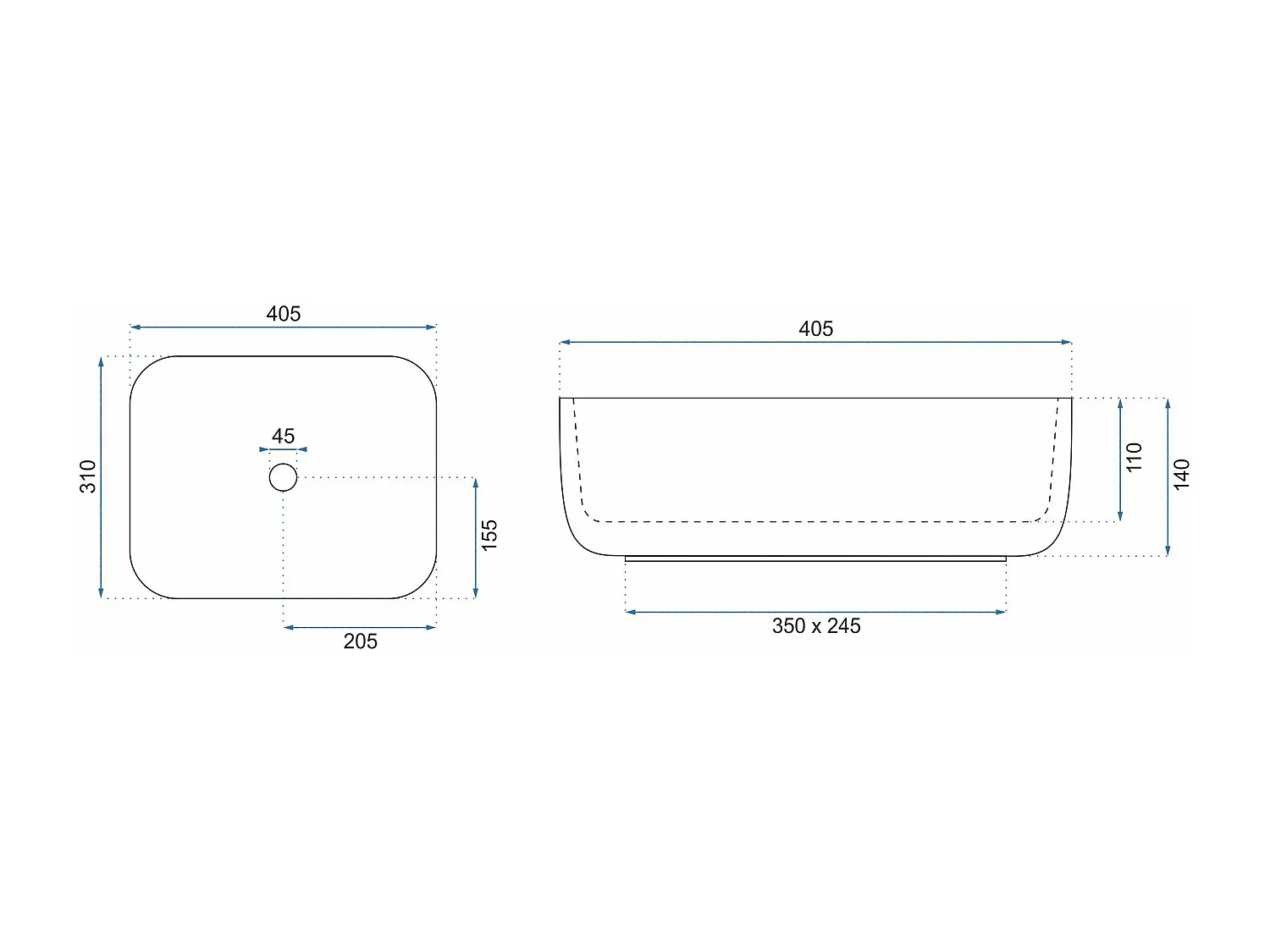 Lavabo Da Appoggio Rea Demi Mini Shiny Aiax White