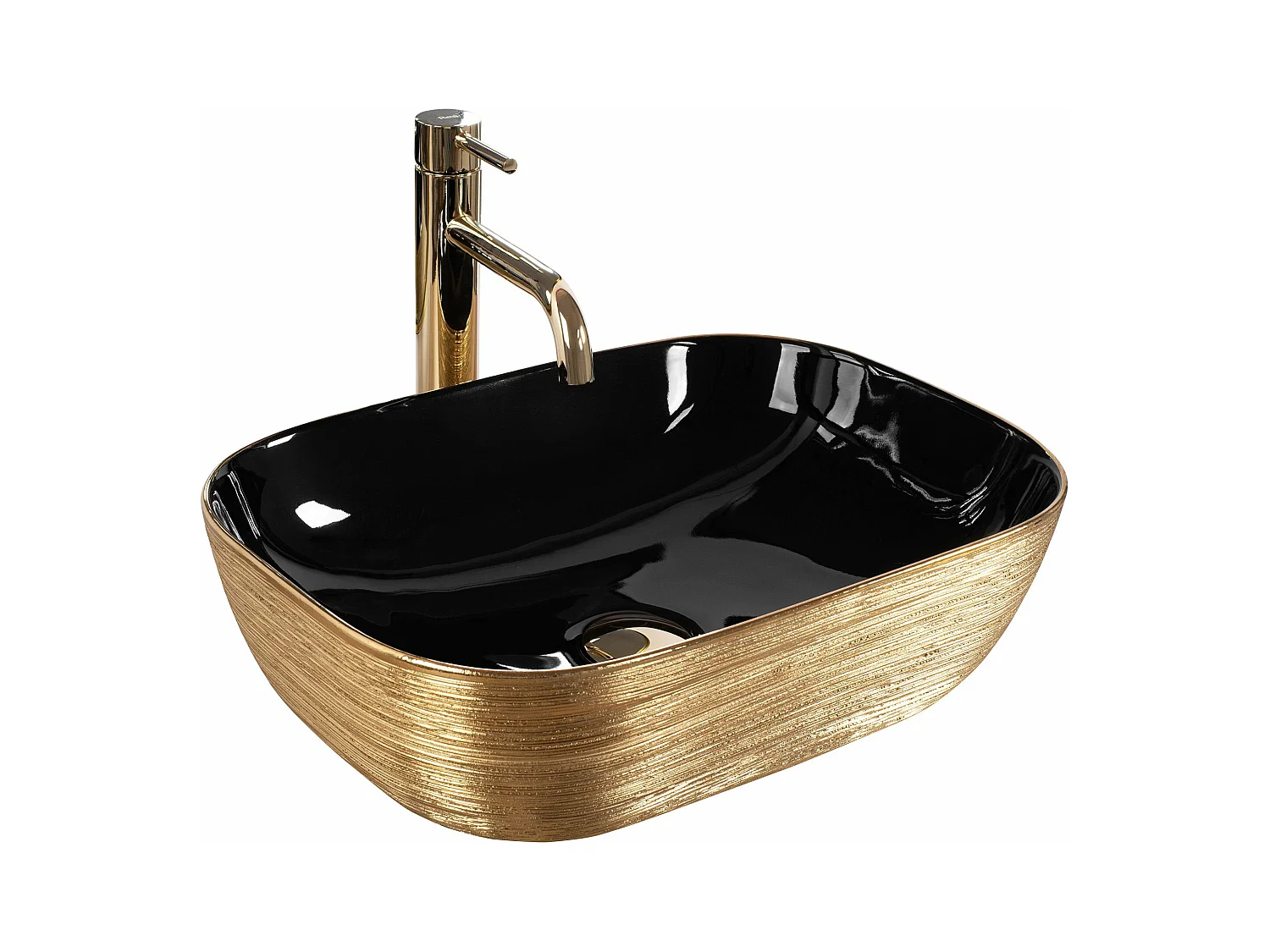 Vasque À Poser Rea Belinda Black Gold