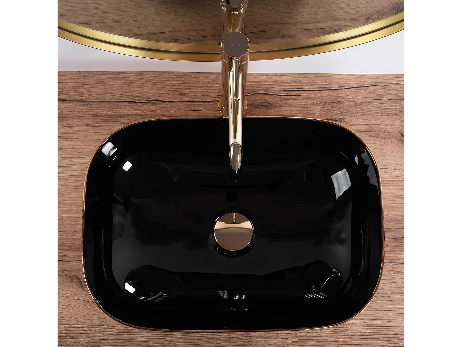 Opzetwastafel Rea Belinda Black Gold