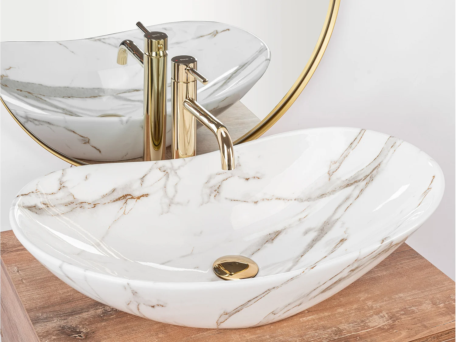 Vasque À Poser Rea Royal Lava White