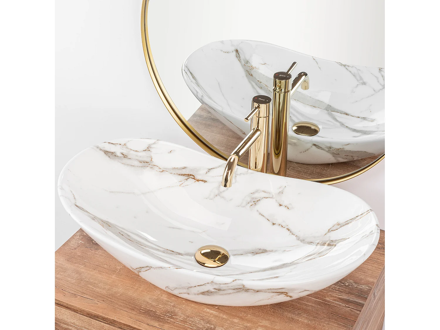 Vasque À Poser Rea Royal Lava White