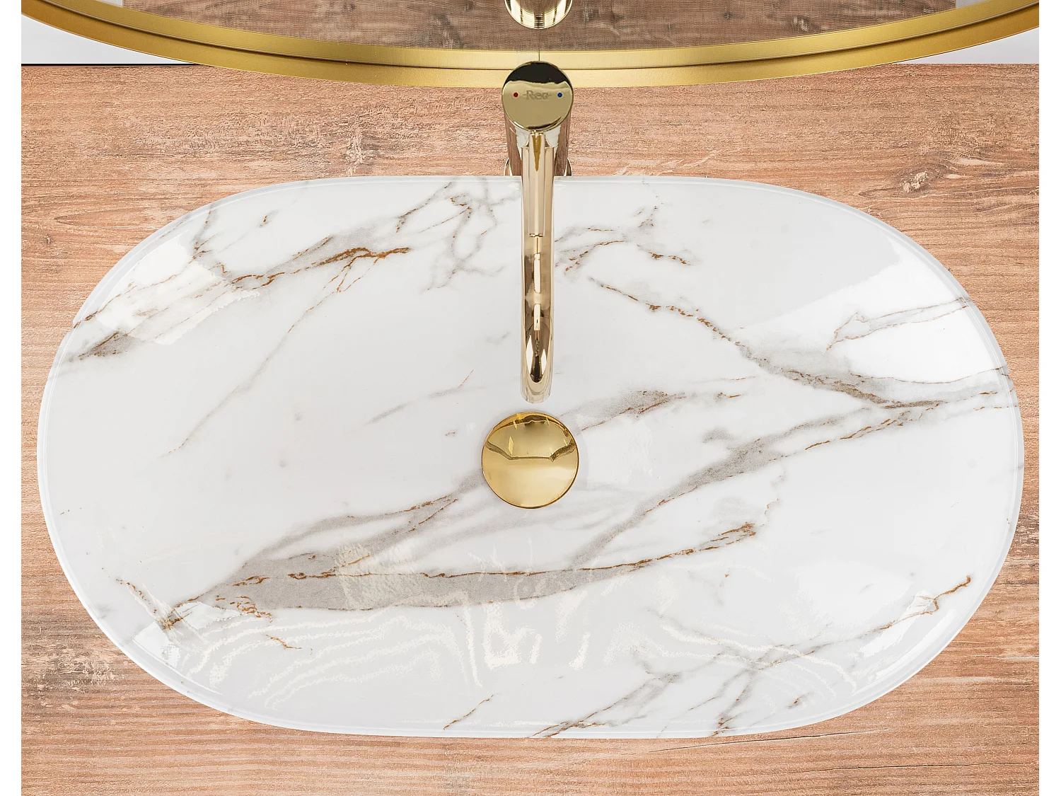 Vasque À Poser Rea Royal Lava White