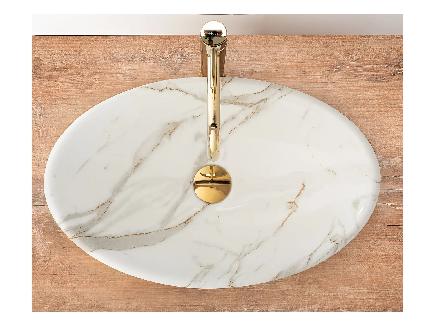 Opzetwastafel Rea Pamela Shiny Aiax White