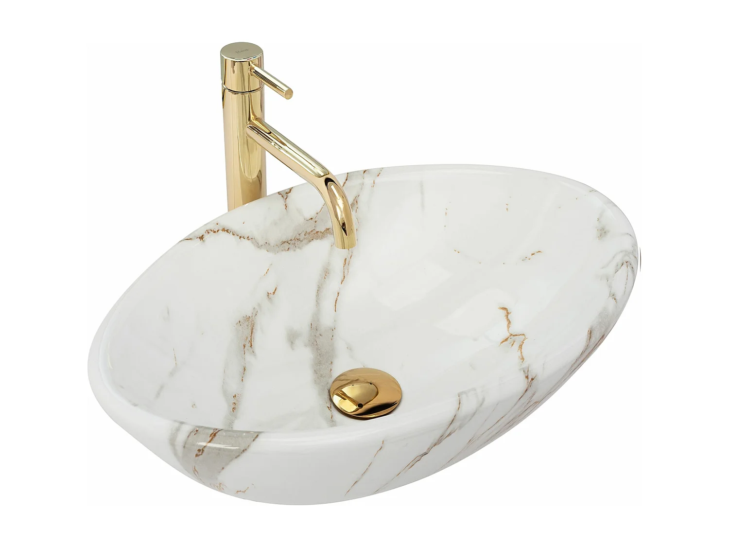 Opzetwastafel Rea Pamela Shiny Aiax White