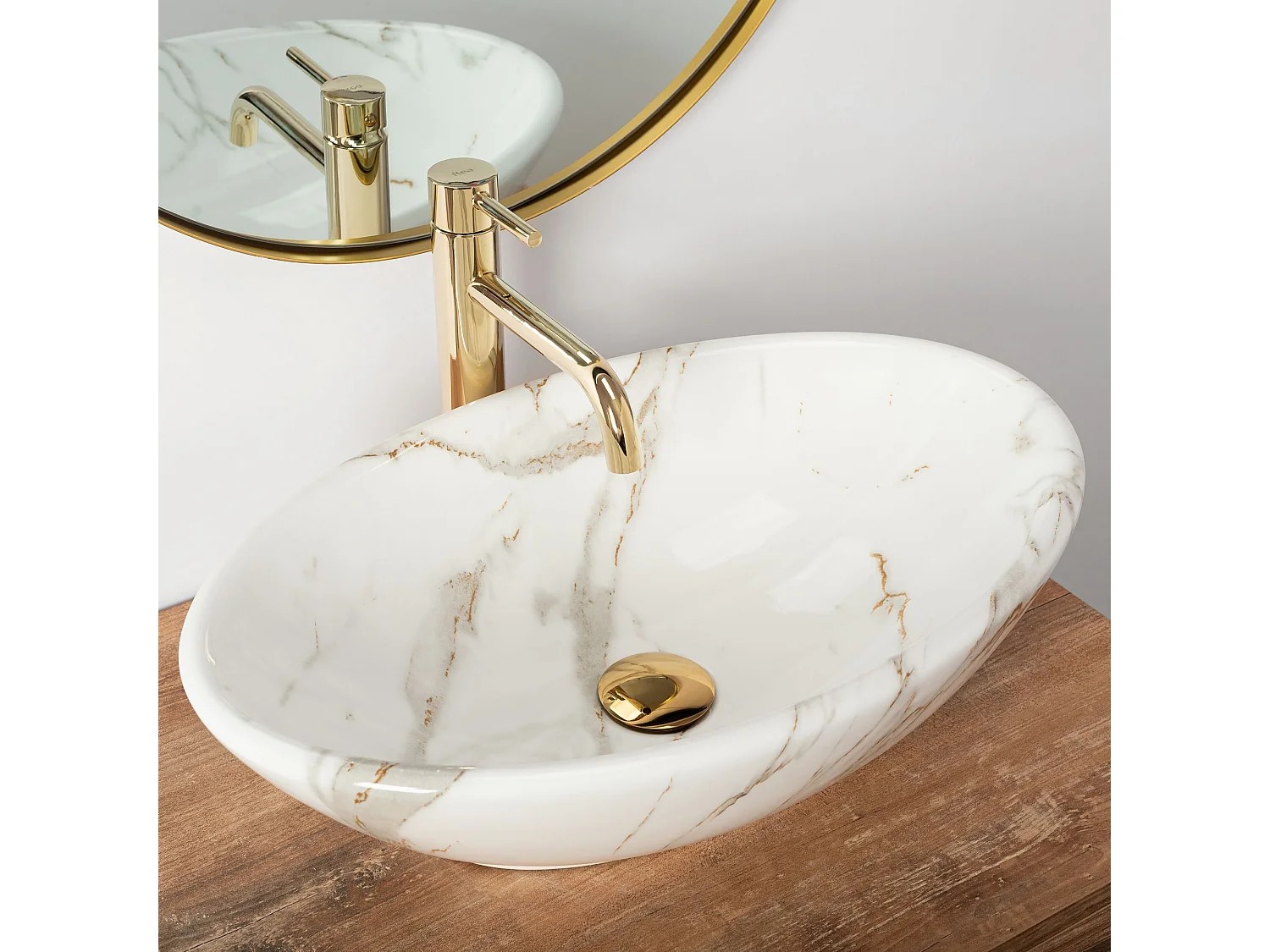 Opzetwastafel Rea Pamela Shiny Aiax White