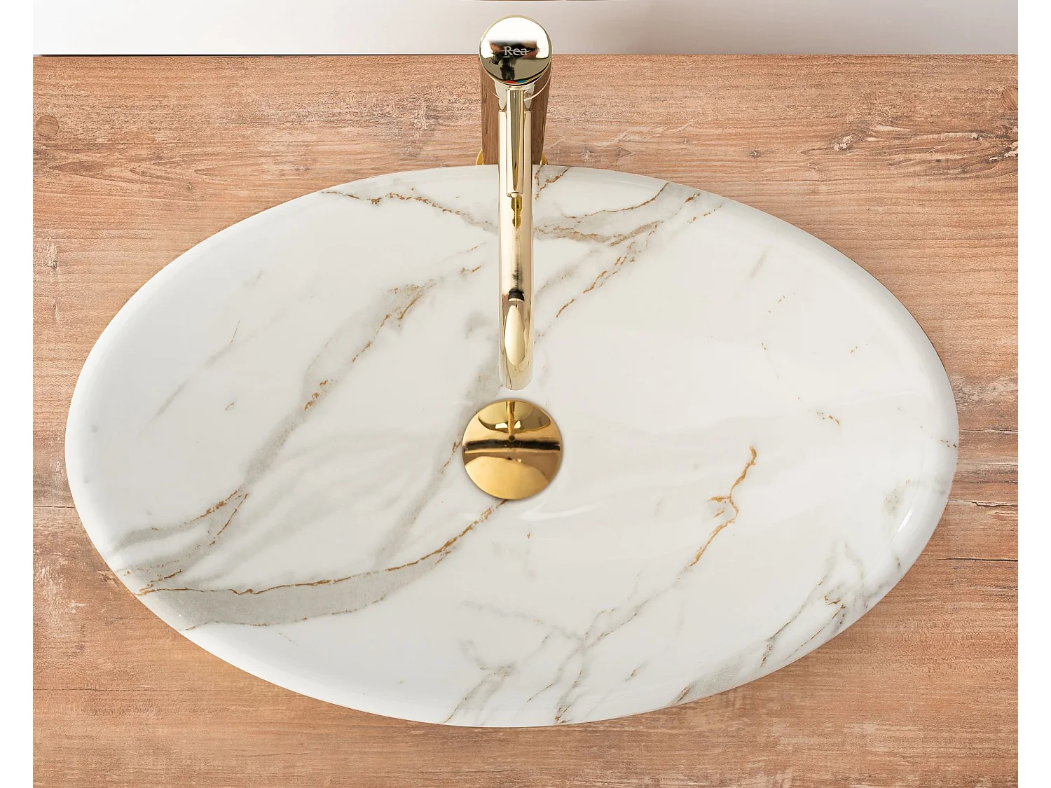 Opzetwastafel Rea Pamela Shiny Aiax White