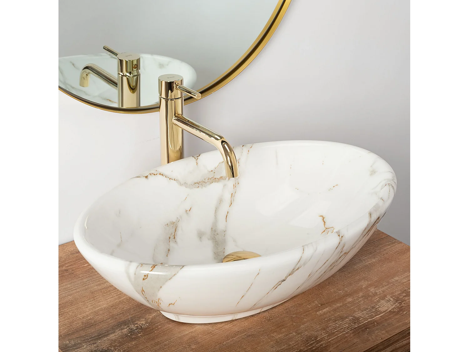 Opzetwastafel Rea Pamela Shiny Aiax White