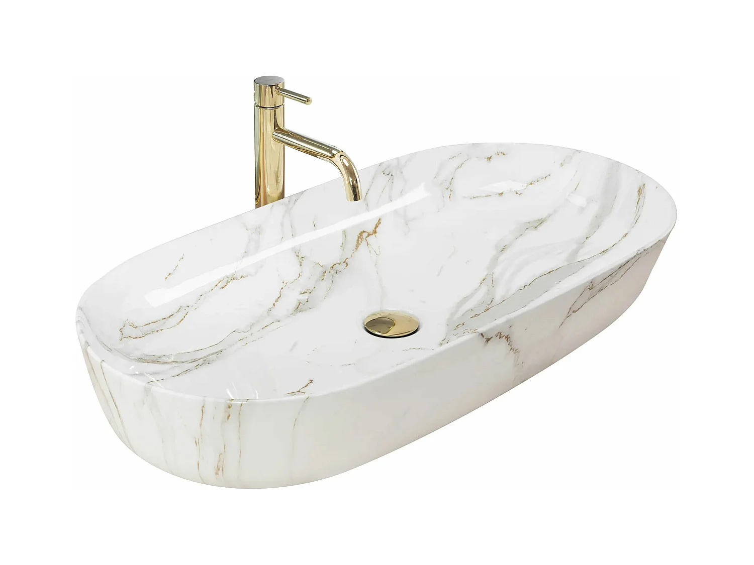 Vasque À Poser Rea Cleo 81 Shiny Aiax White
