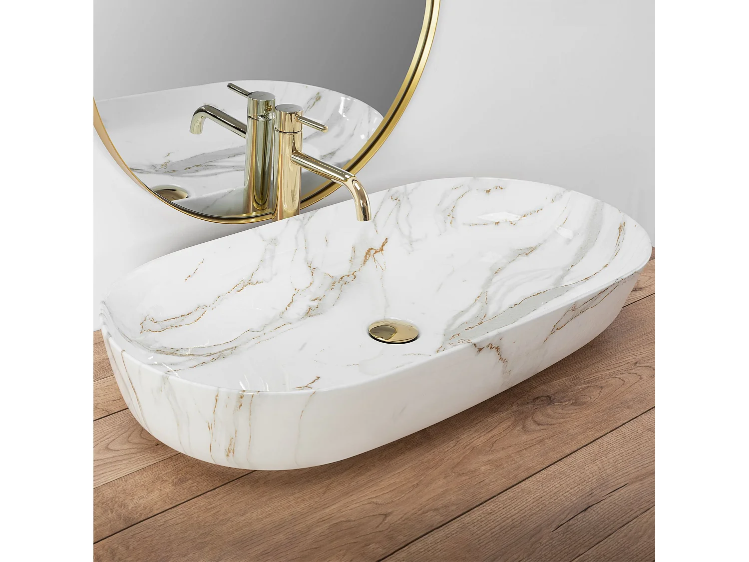 Vasque À Poser Rea Cleo 81 Shiny Aiax White