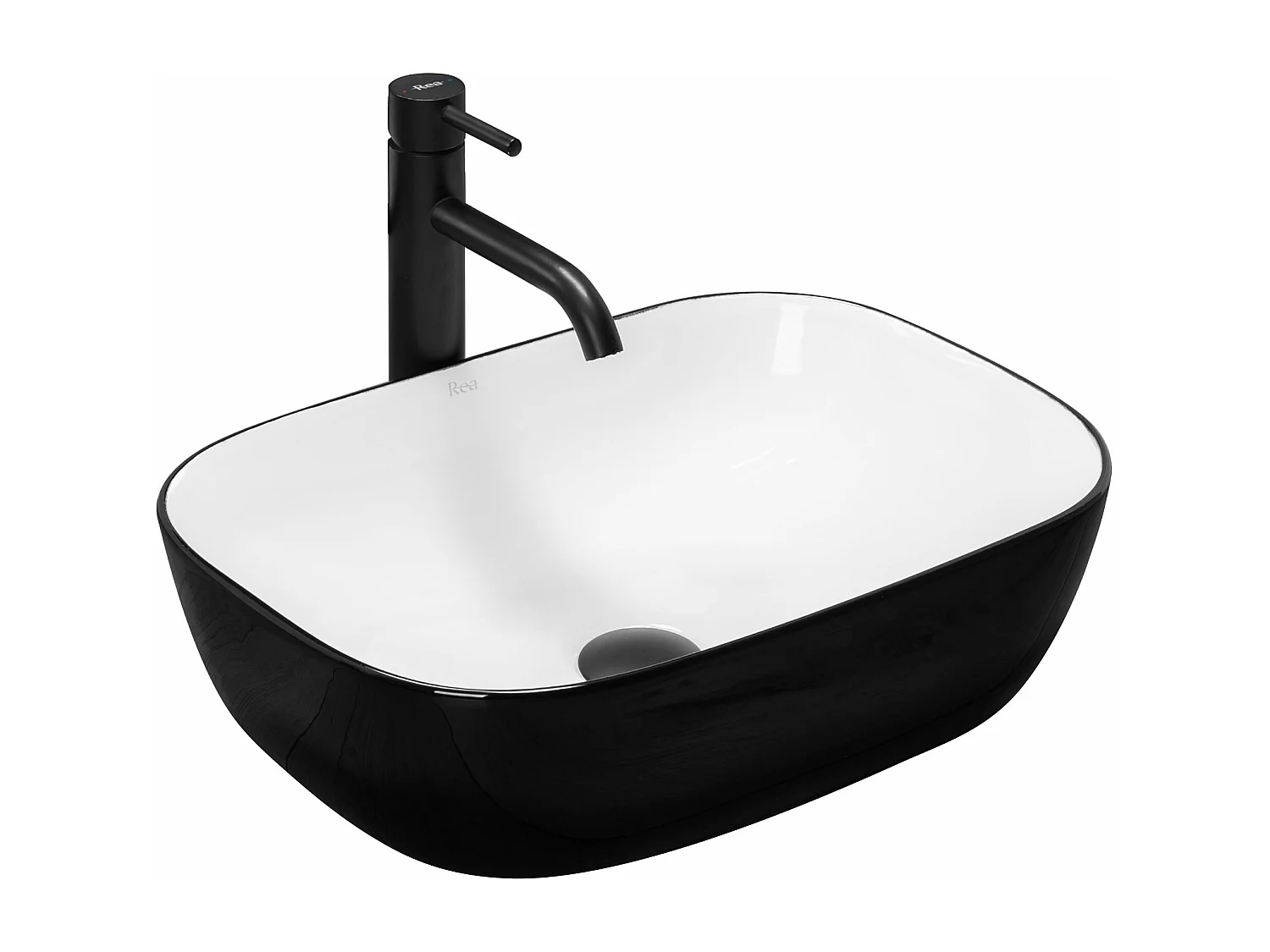 Opzetwastafel Rea Belinda Black White