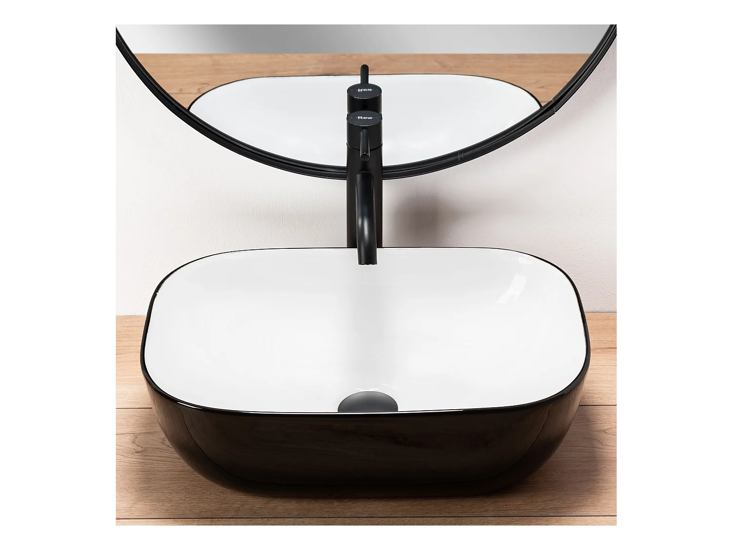 Opzetwastafel Rea Belinda Black White