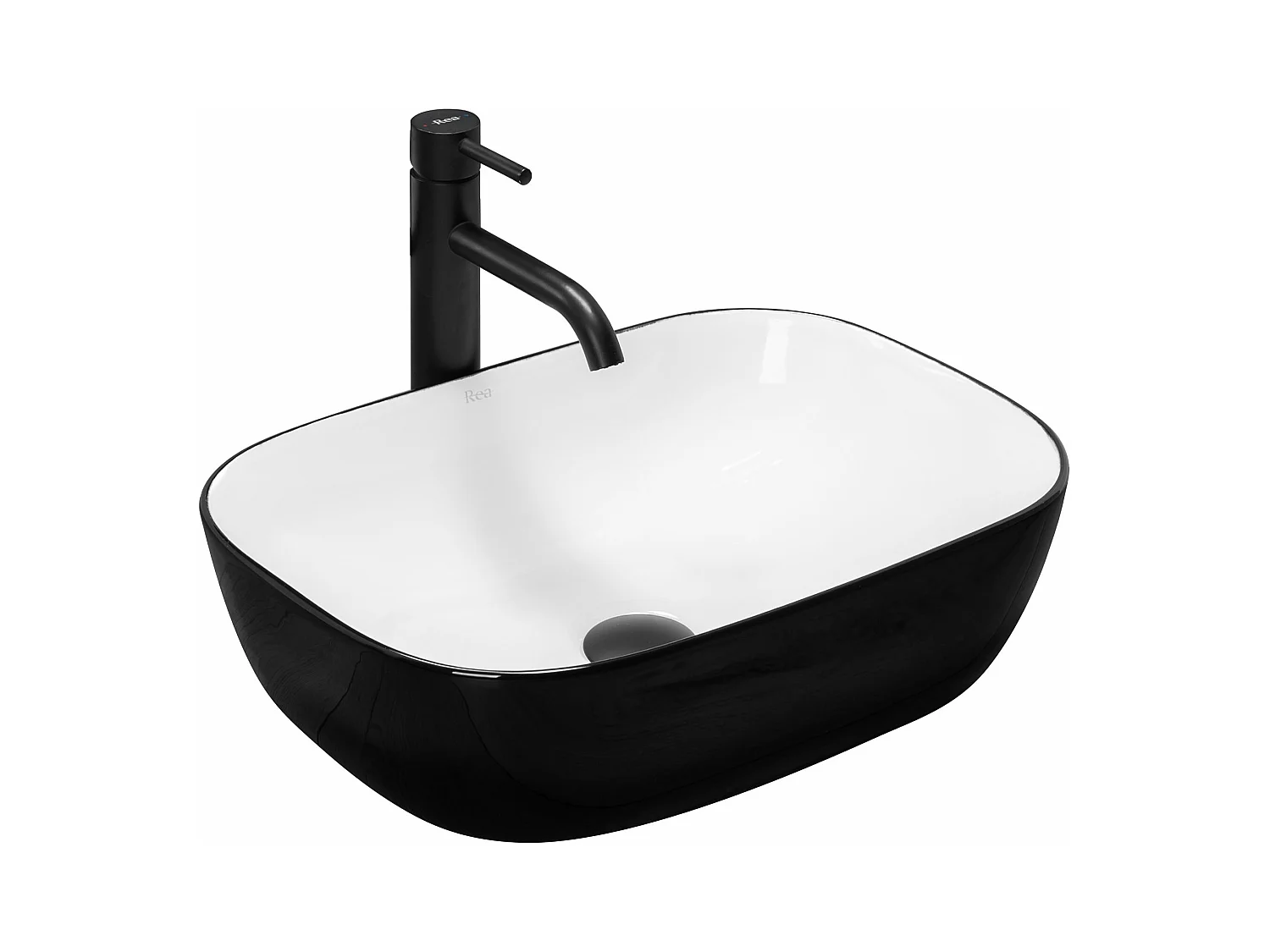 Opzetwastafel Rea Belinda Black White