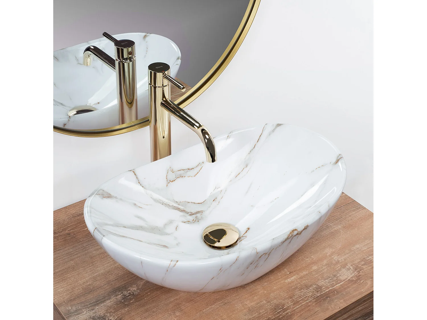 Opzetwastafel Rea Royal Mini Shiny Aiax White