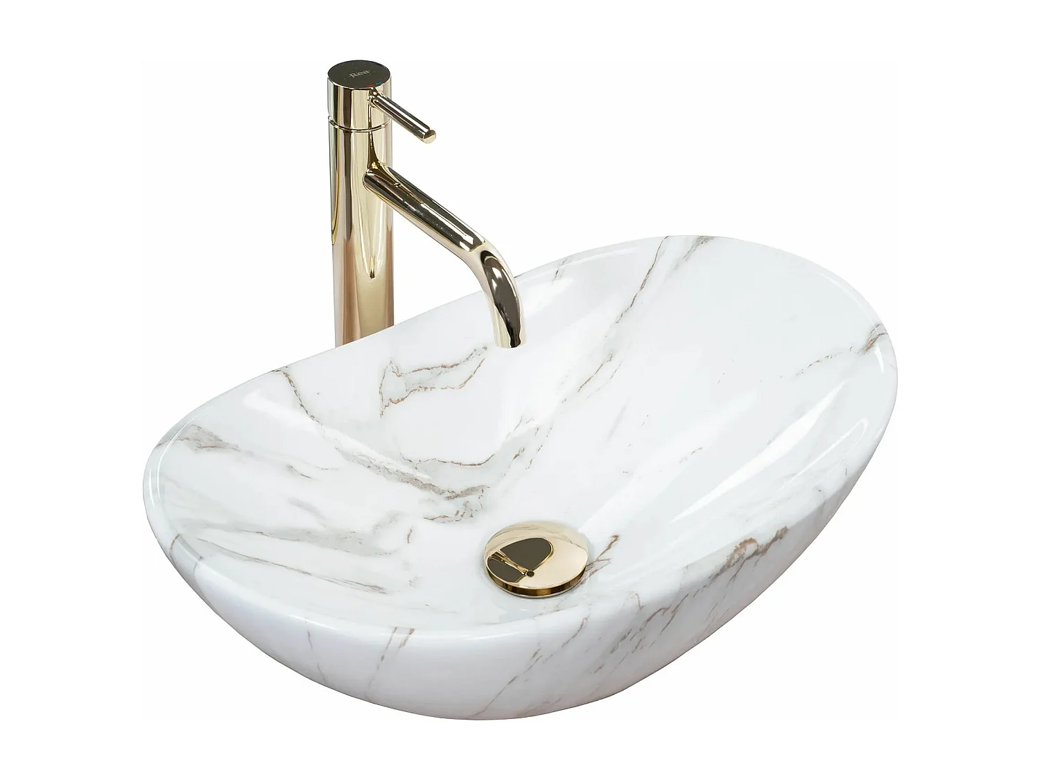 Opzetwastafel Rea Royal Mini Shiny Aiax White