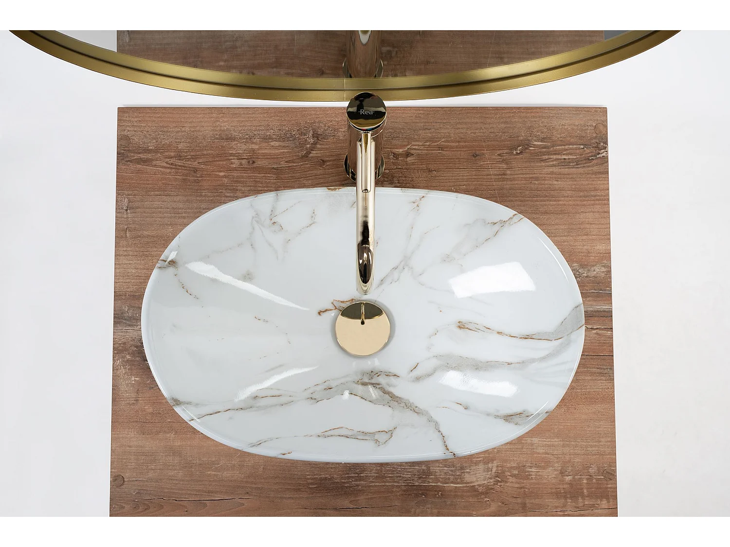 Opzetwastafel Rea Royal Mini Shiny Aiax White