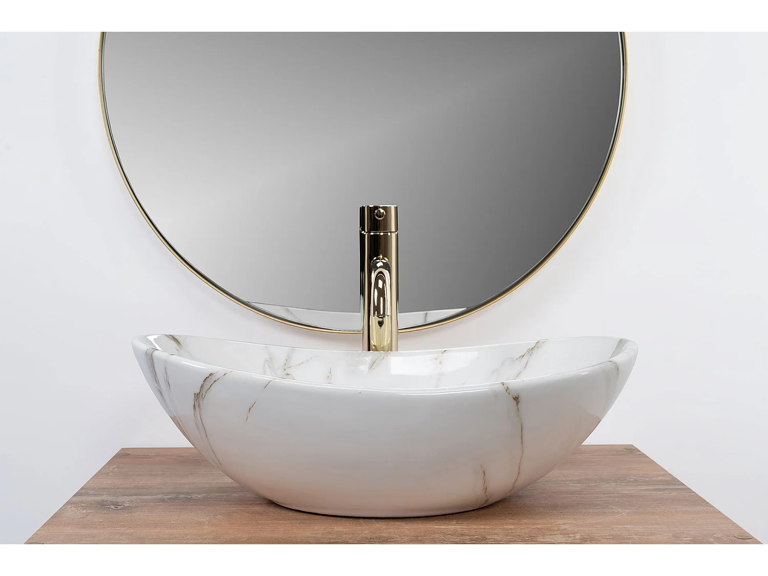 Vasque À Poser Rea Royal Mini Shiny Aiax White