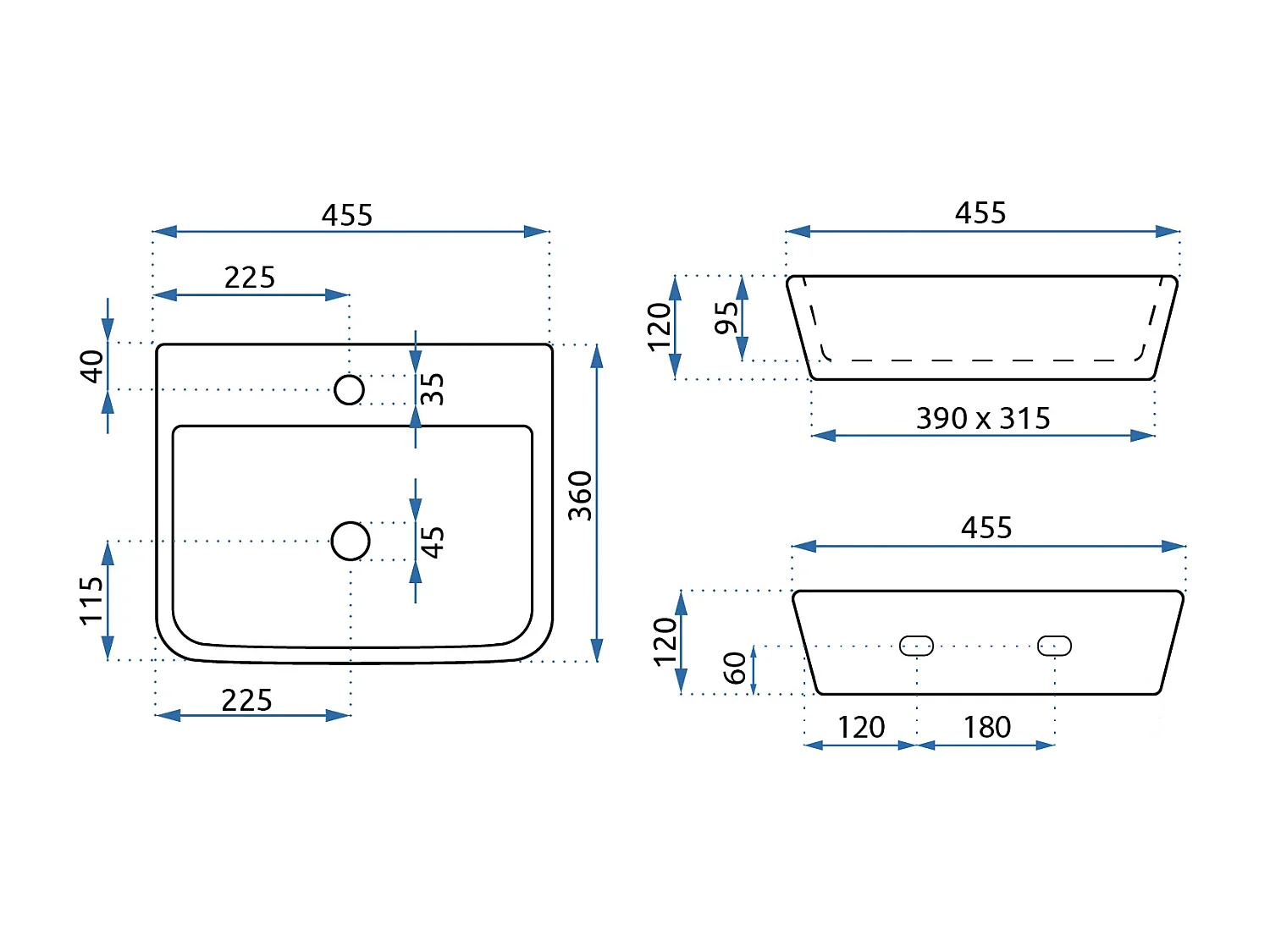 Lavatório De Apoio Rea Remi White