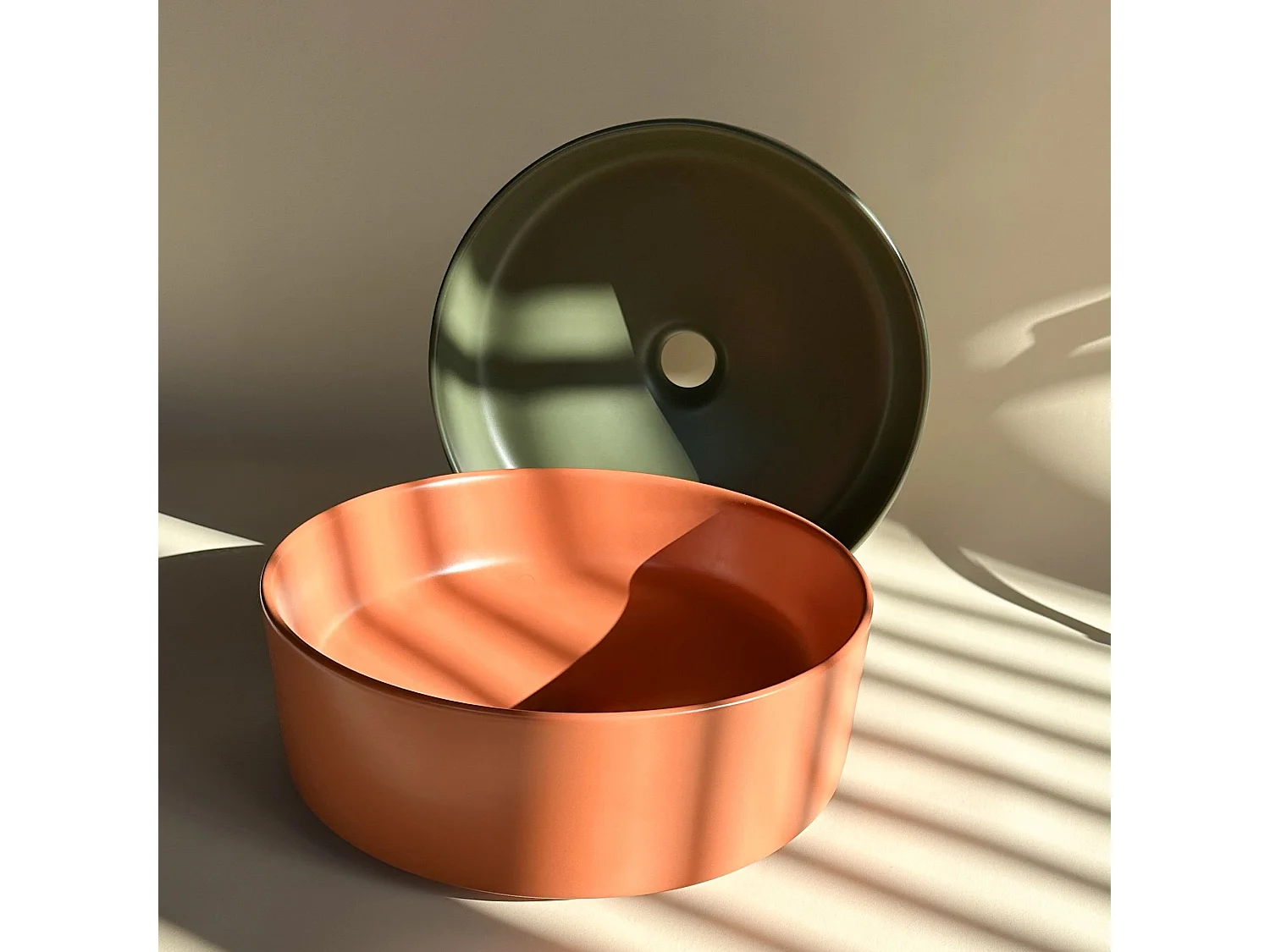 Opzetwastafel Rea Sami Terra Orange