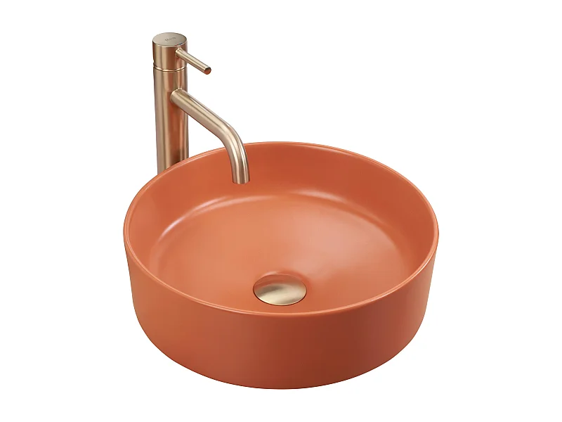 Lavabo Da Appoggio Rea Sami Terra Orange