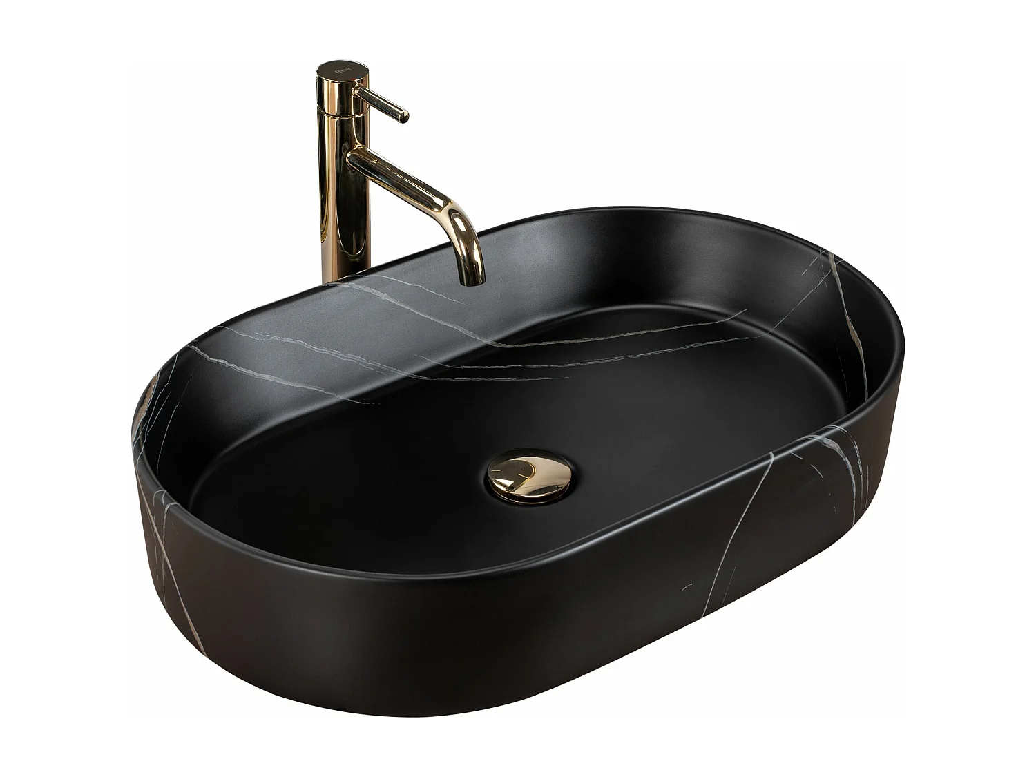 Aufsatzwaschbecken Rea Nadia 60 Stone Black