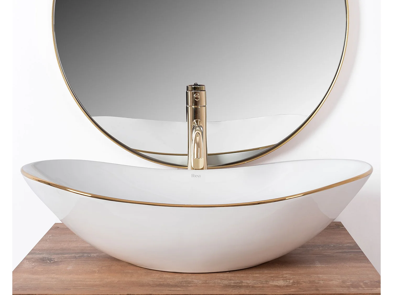 Vasque À Poser Rea Royal White Gold