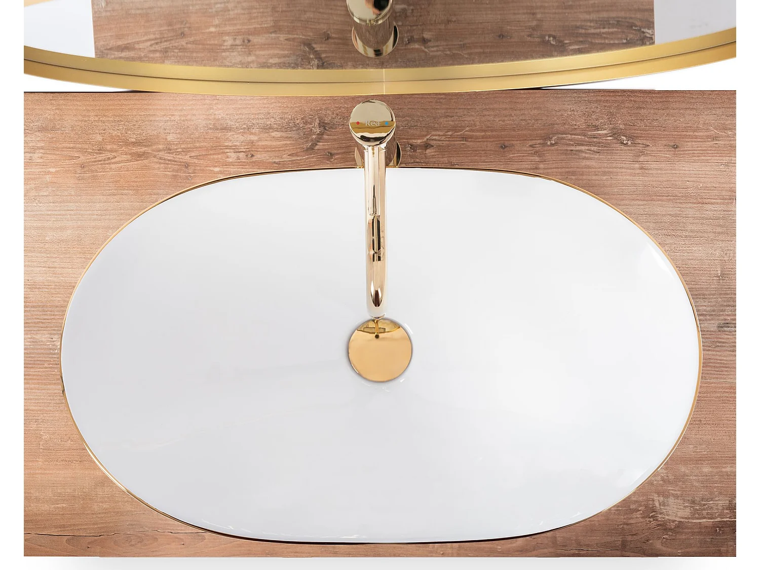 Vasque À Poser Rea Royal White Gold