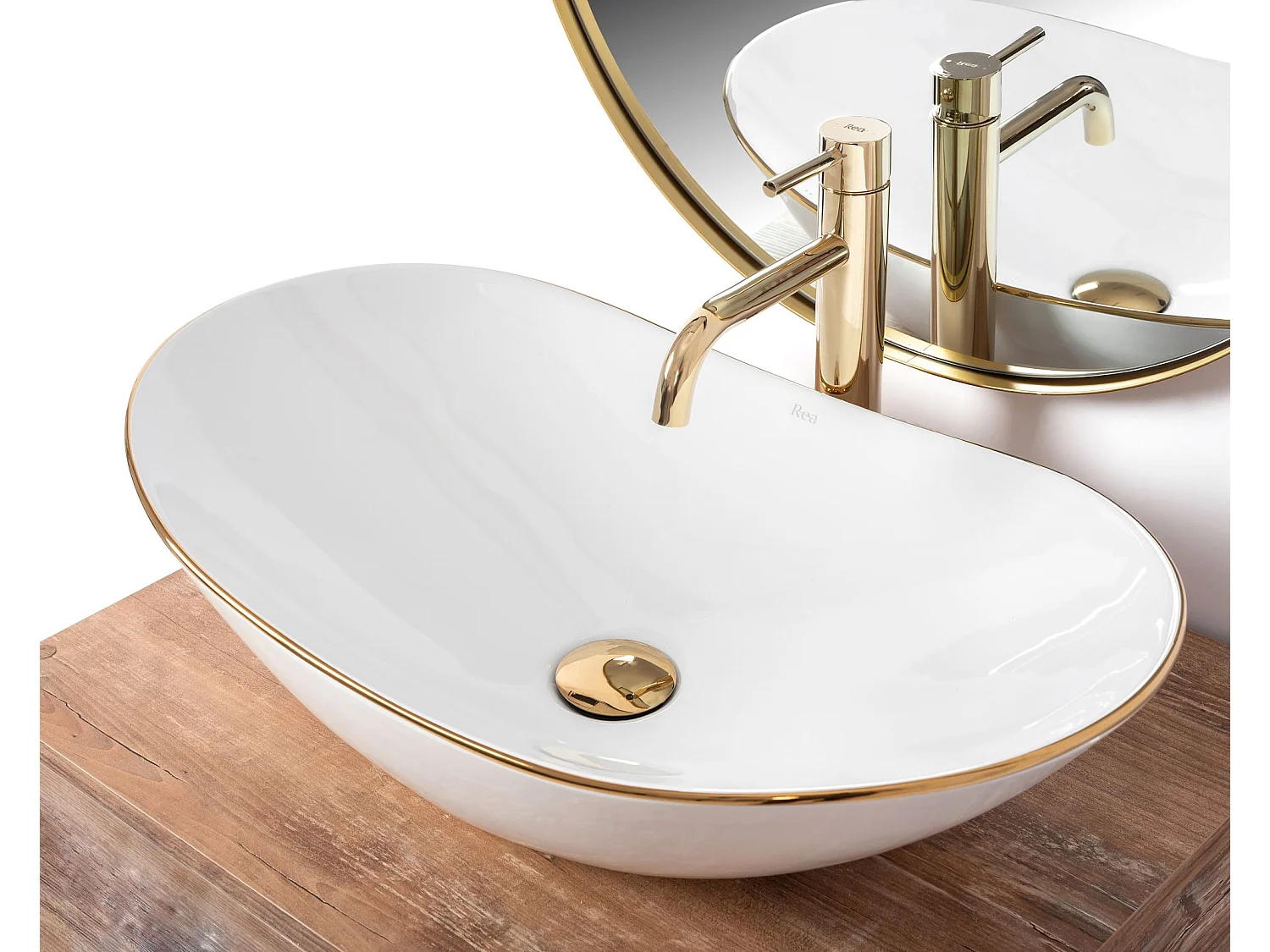 Vasque À Poser Rea Royal White Gold