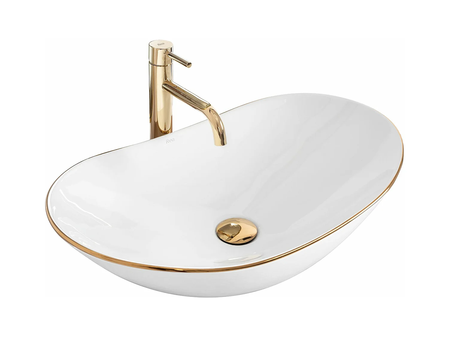 Vasque À Poser Rea Royal White Gold