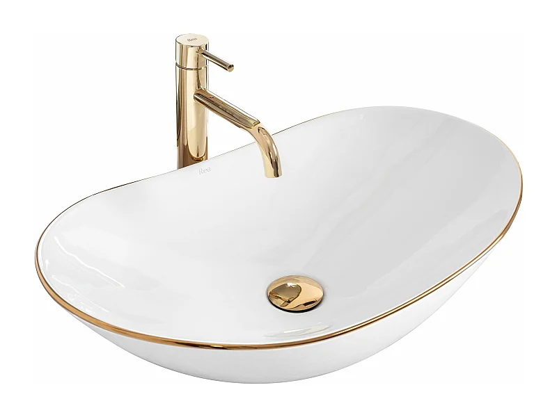 Vasque À Poser Rea Royal White Gold