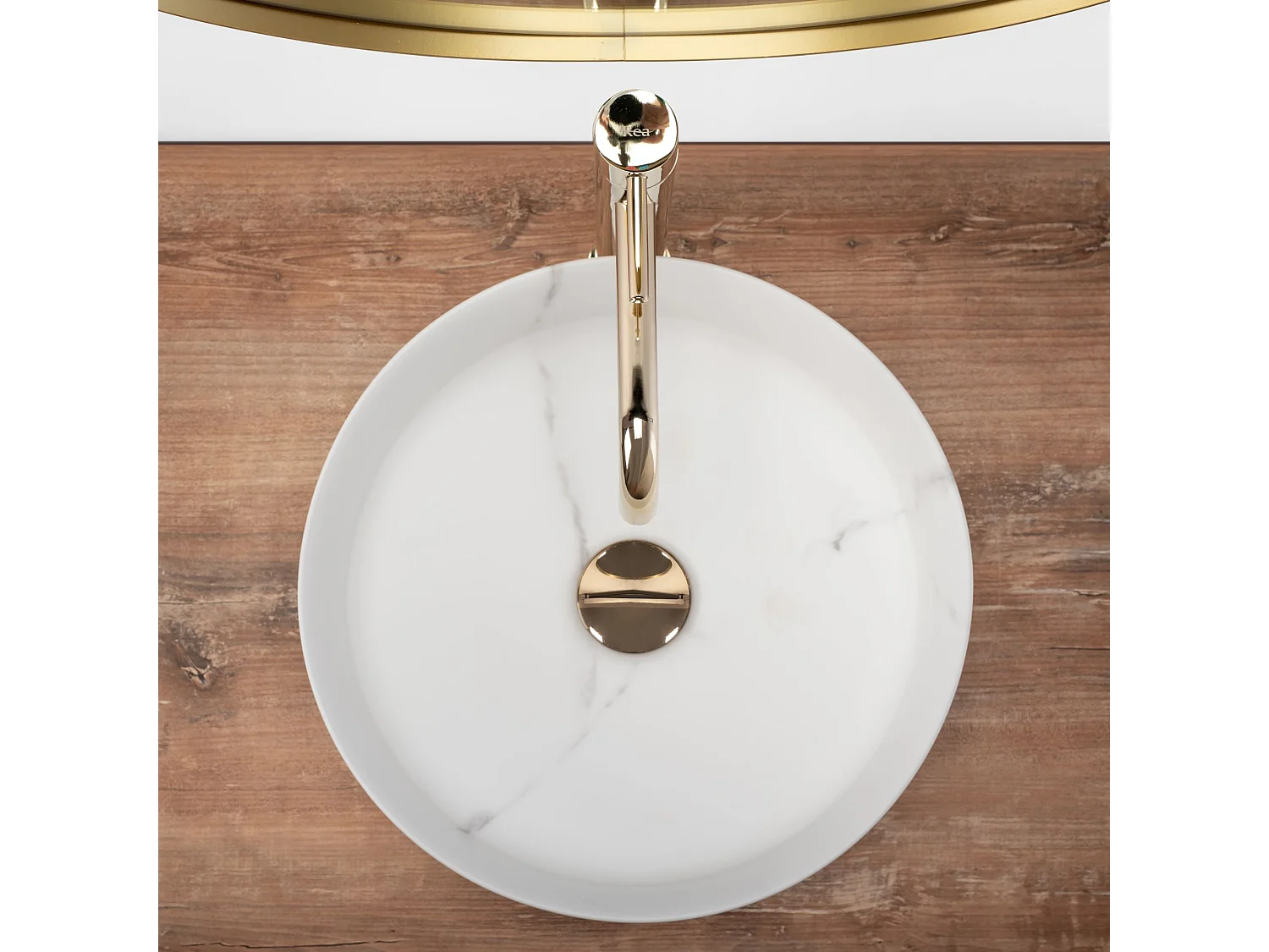 Aufsatzwaschbecken Rea Sami Marble White