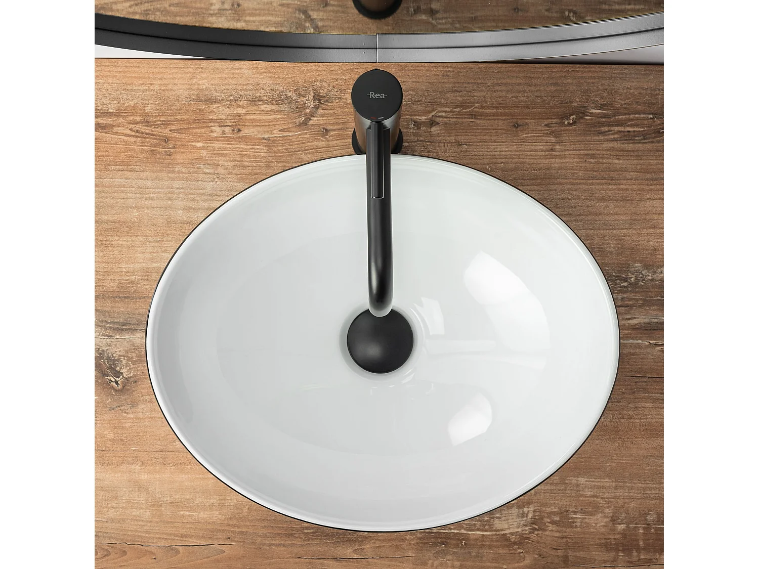 Vasque À Poser Rea Sofia Black White