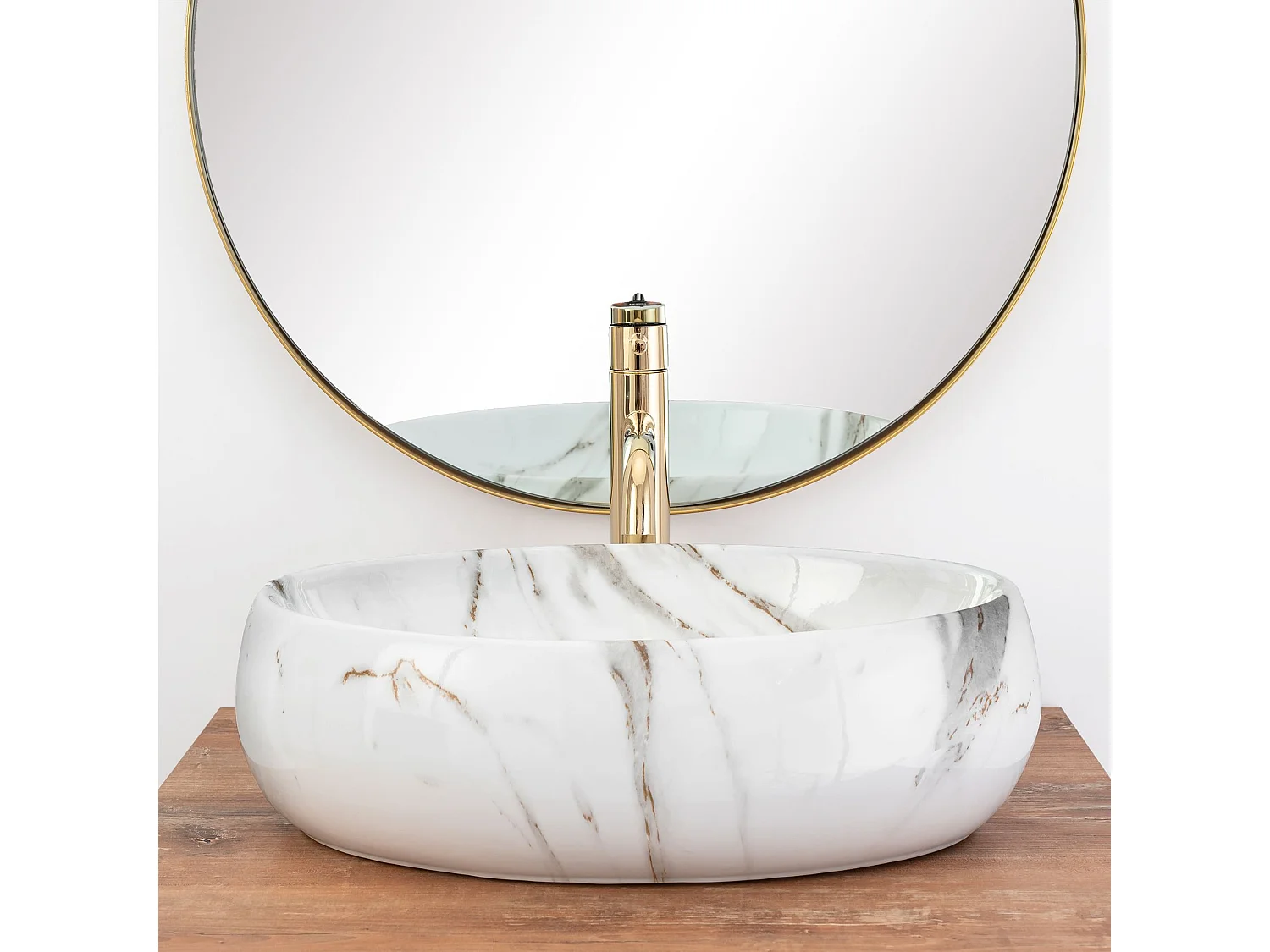 Lavabo Da Appoggio Rea Linda Lava White