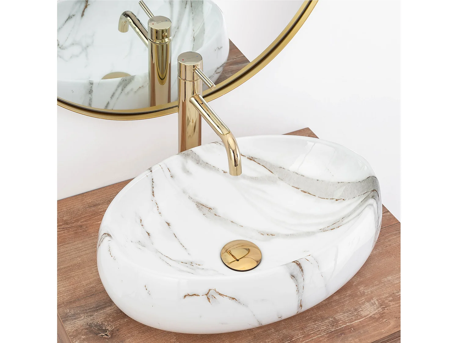 Lavabo Da Appoggio Rea Linda Lava White